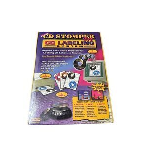 CD Stomper Pro CD Label Design Applicator System Kit 1999 NEW SEALED PC and Mac